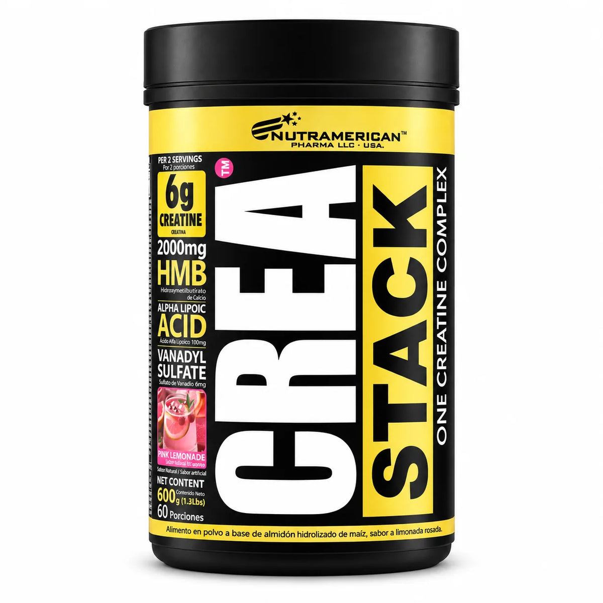 CREA STACK LIMONADA ROSADA - NUTRAMERICAN PHARMA