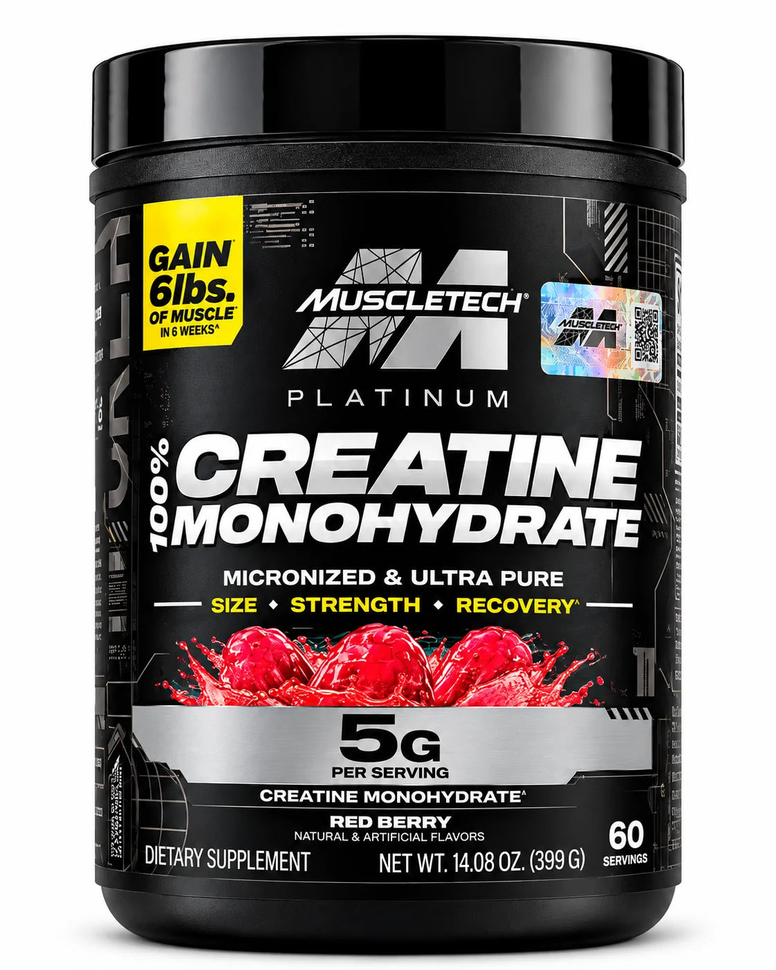 CREATINA PLATINUM RED BERRY 60 SERV - MUSCLE TECH