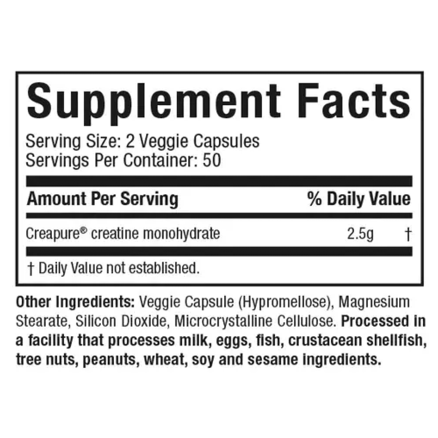 100% Creatina en cápsulas