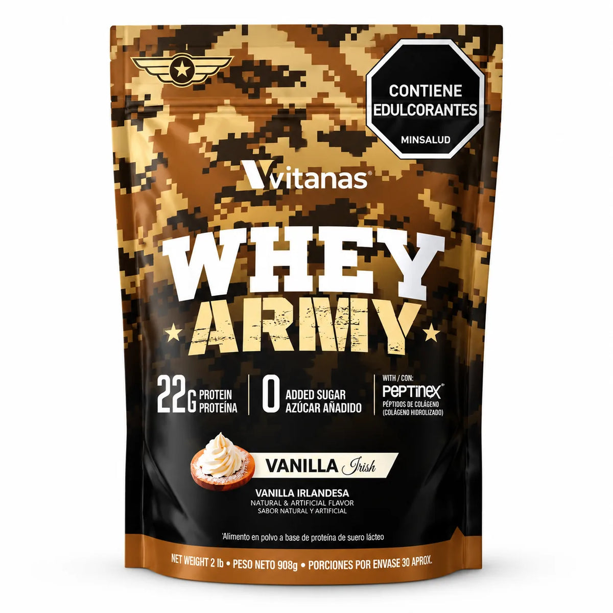 WHEY ARMY VAINILLA 2 LBS VITANAS