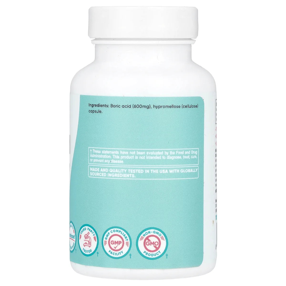 BORIC ACID 600 MG 60 CAPSULES VAGINAL SUPPOSITORY NUTRICOST WOMEN