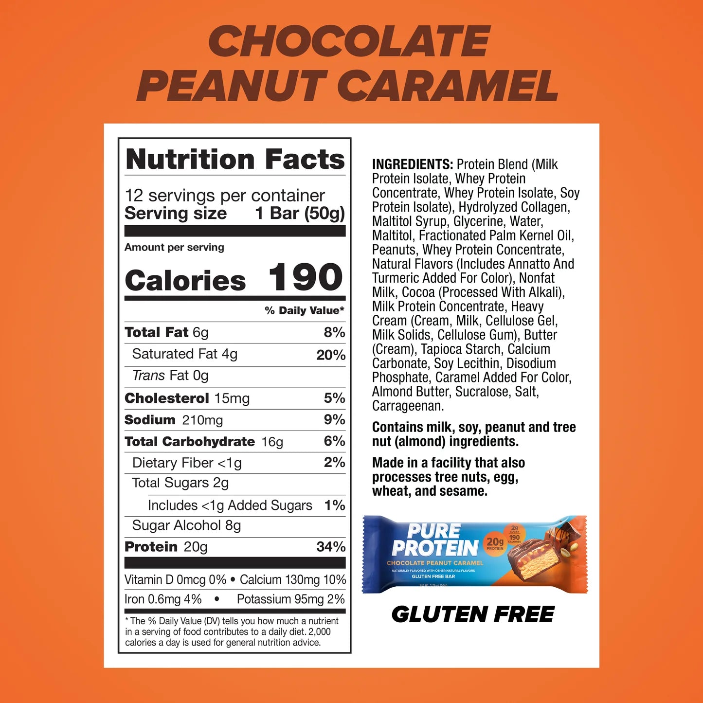 BARRA CHOCOLATE PEANUT CARAMEL - PURE PROTEIN