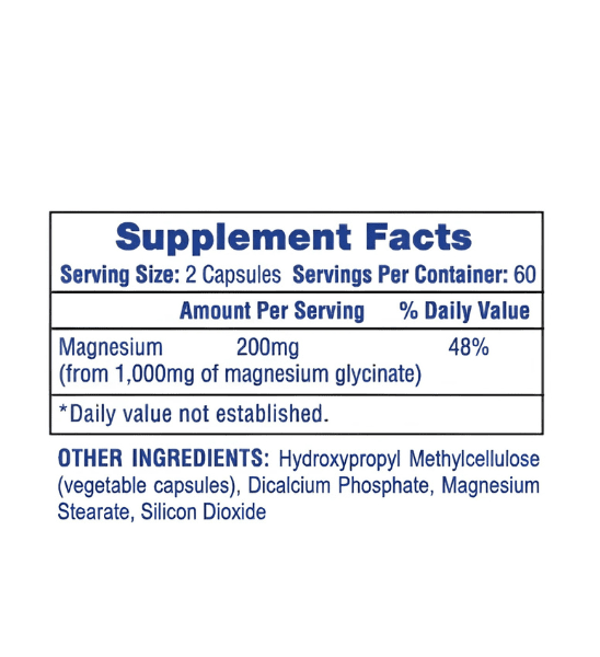 Glicinato de magnesio X 120 cápsulas