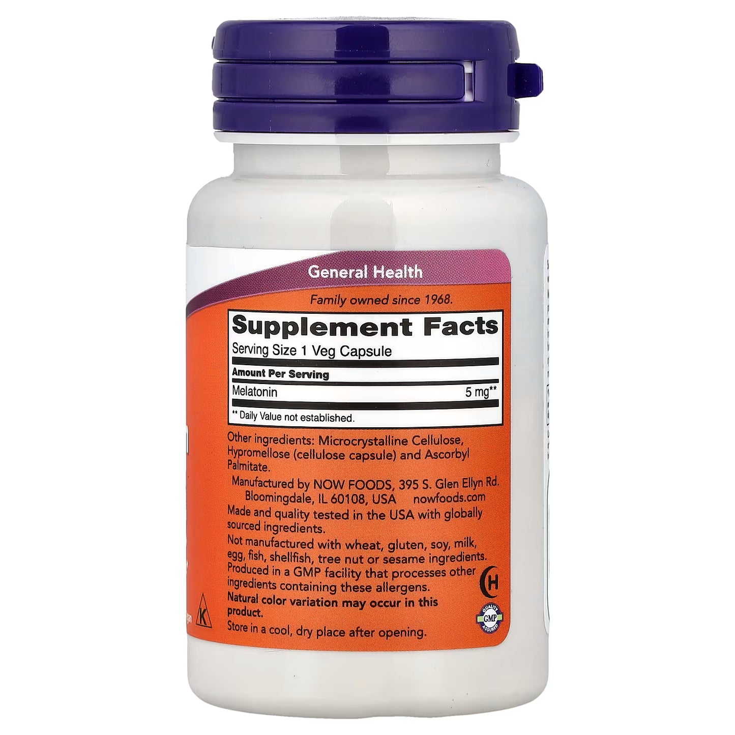 MELATONINA NOW 5MG / 60VCAP