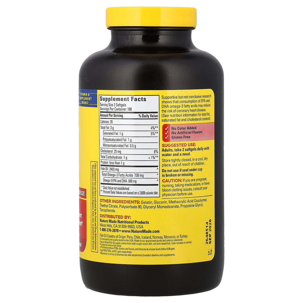 OMEGA 3 2400 MG 300 SOFTGELS NATURES MADE