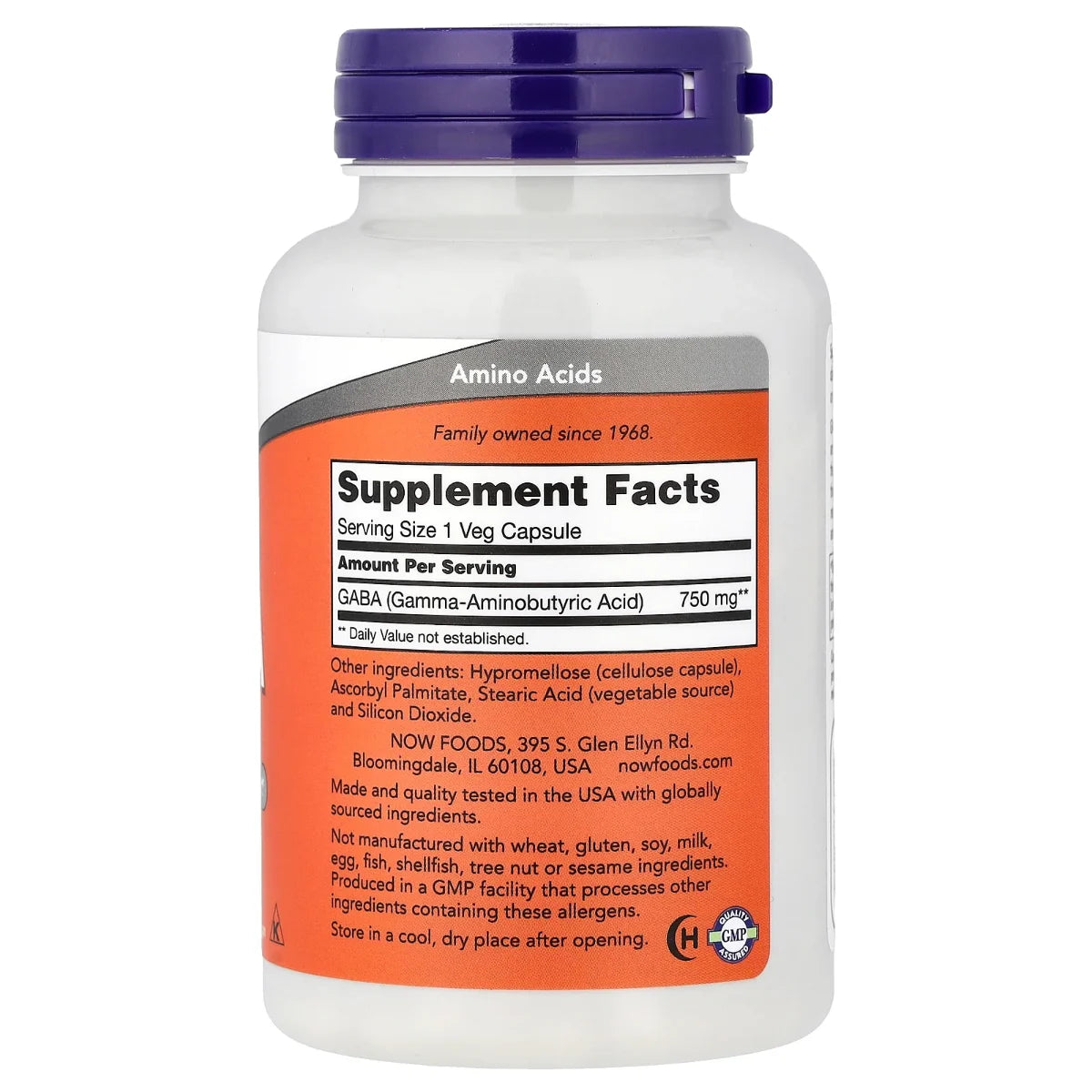 NOW GABA 750mg 100 cap