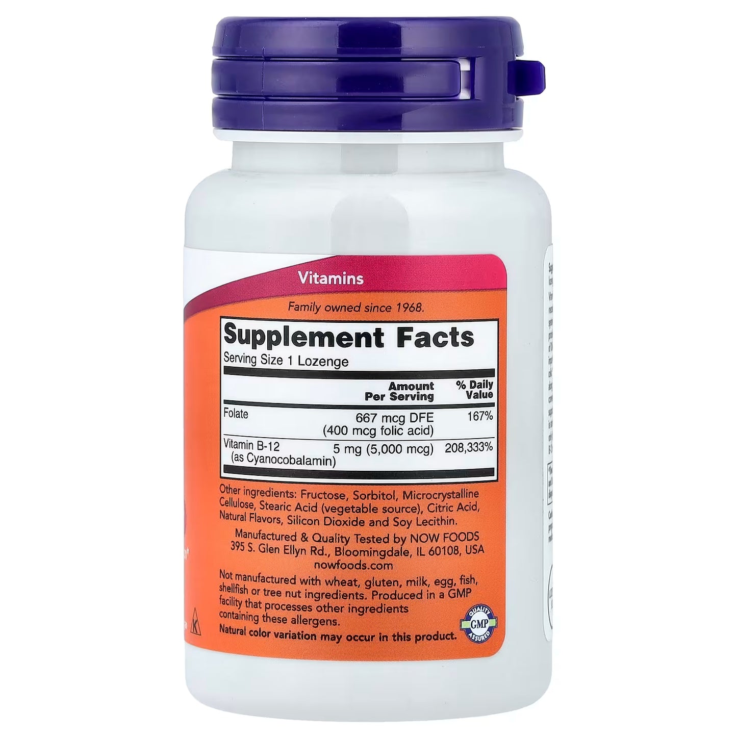 B12 5,000 MCG WITH FOLIC ACID NOW