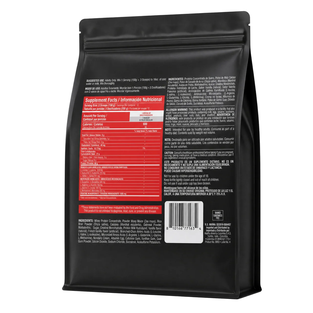 BARBARUS 1820 G VANILLA - HEALTHY AMERICA