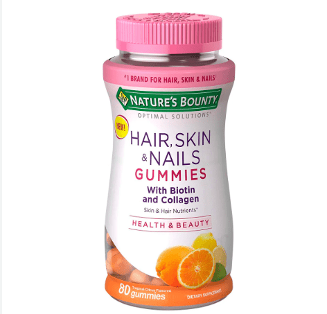 Hair Skin & Nails + Colágeno 80 Gomas Naranja - Nature’s Bounty