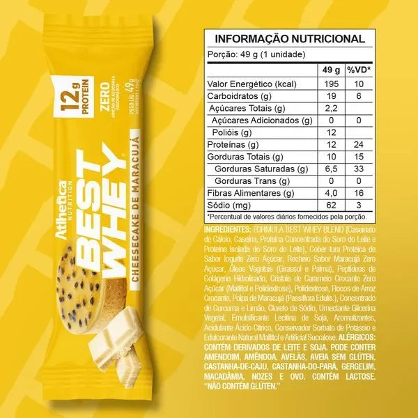 Best WHEY Protein Barra de Proteina Maracuya - Atlhetica Nutrition