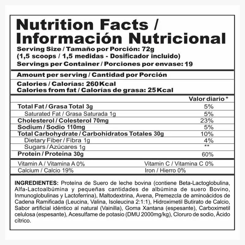 Bipro mass vainilla 3 lb 1368g