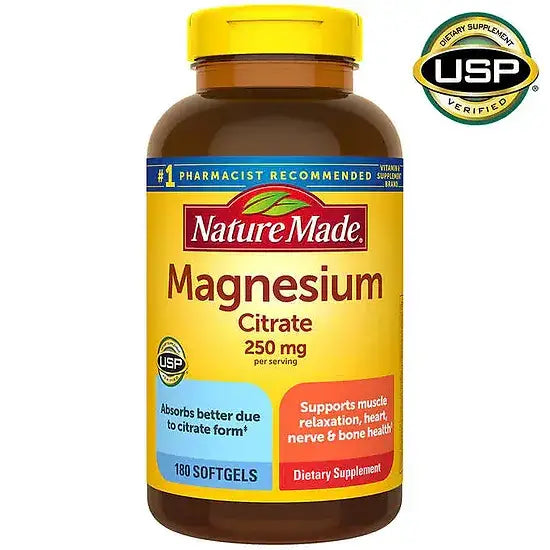 MAGNESIUM CITRATE 250 MG 180 SOFTGELS NATURE MADE