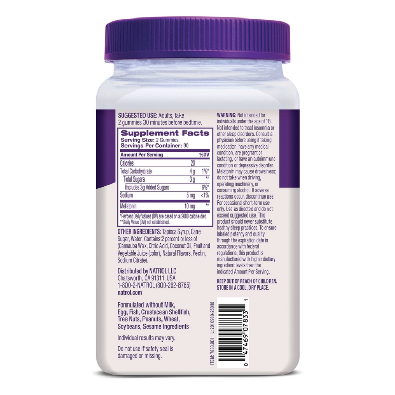MELATONINA 10 MG 180 GOMITAS - NATROL