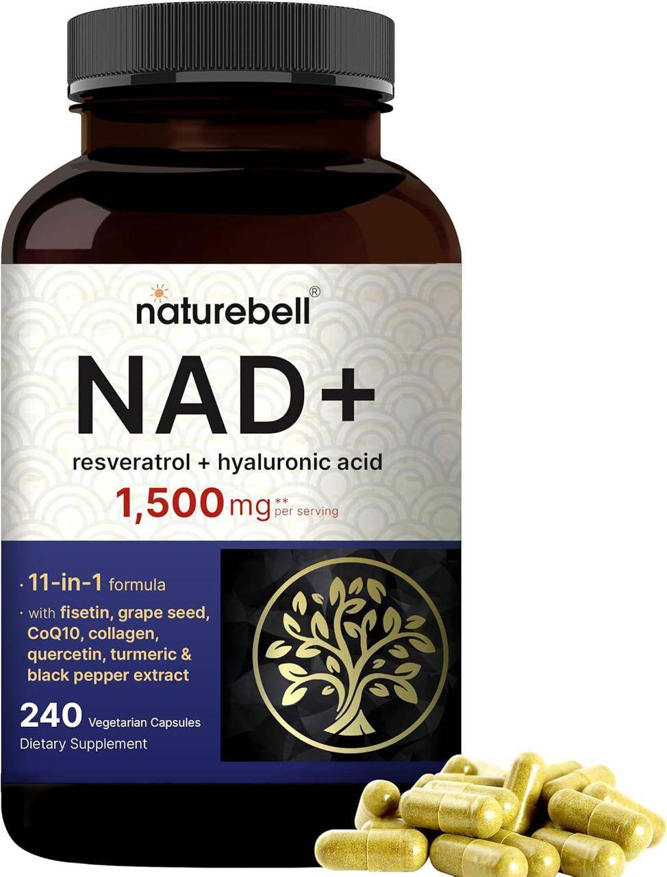 NAD + RESVERATROL 1.500 MG X 240 CAPS NATUREBELL