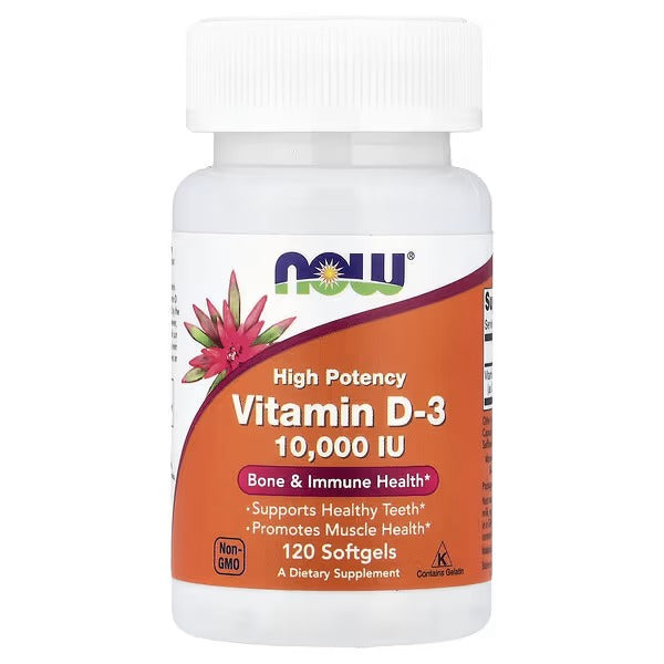 Vitamina D3 10.0000iu 120soft NOW