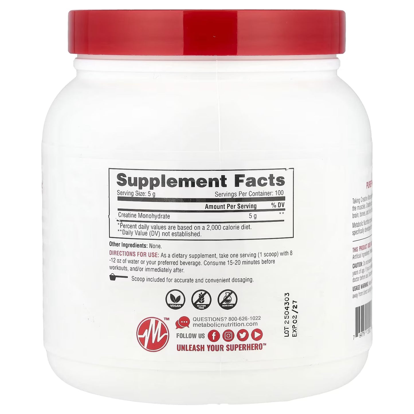 CREATINA METABOLIC 500GR