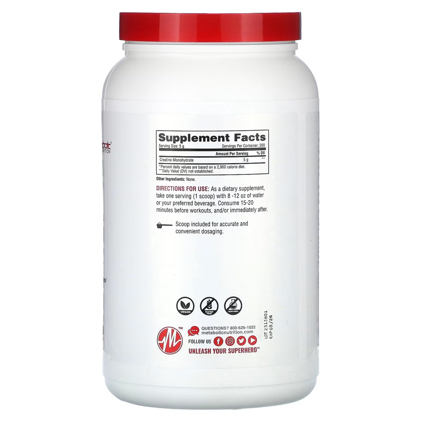 CREATINA 1000GR METABOLIC