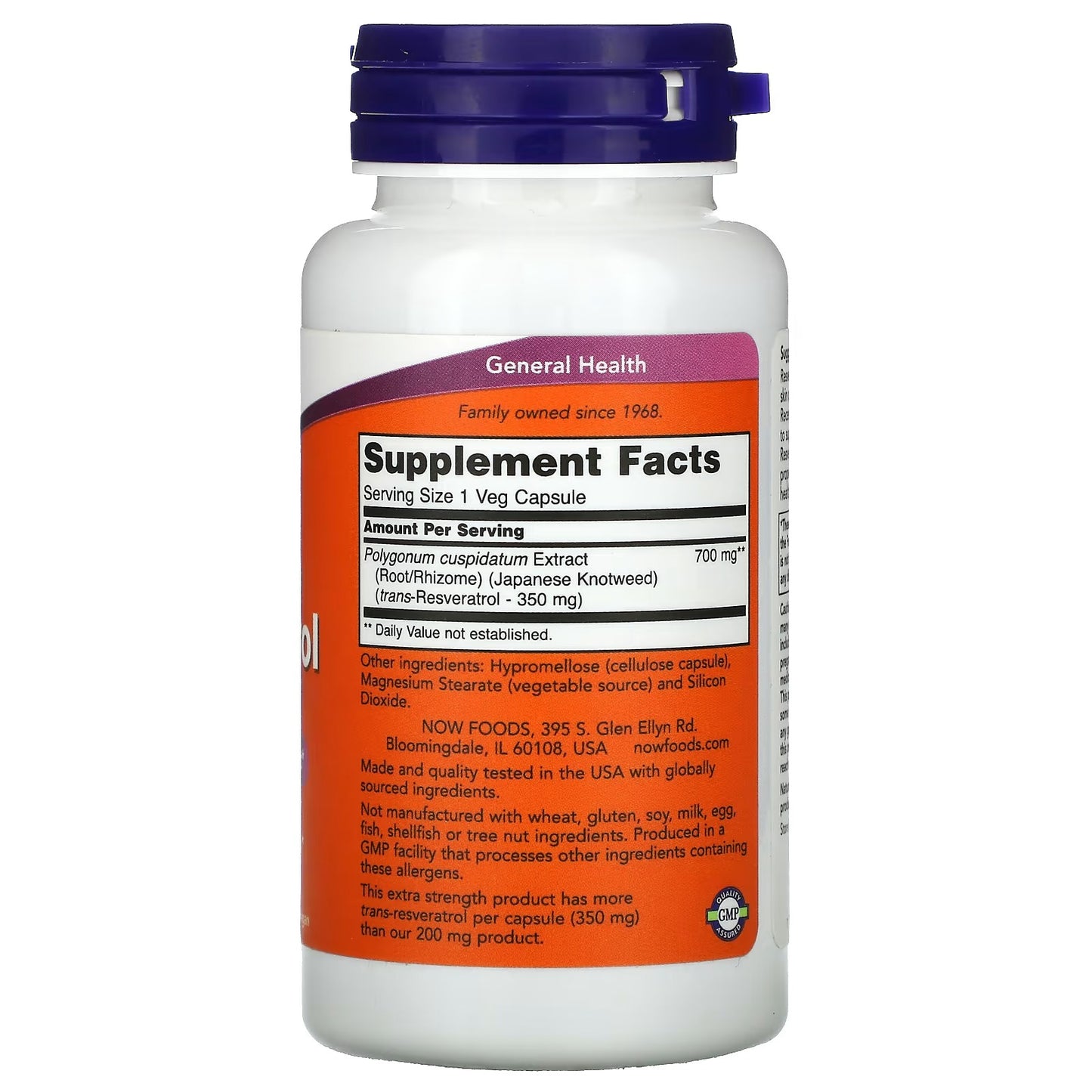 RESVERATROL NOW 350MG / 60 CAP