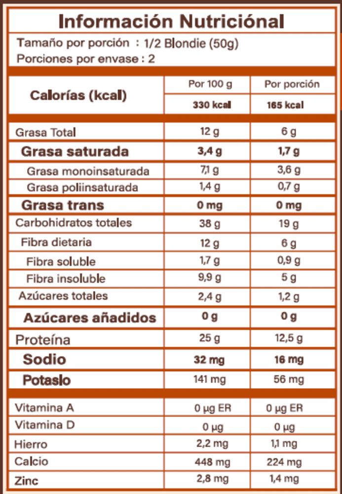 BLONDIE CHOCOLATE BLANCO CON PROTEÍNA - ELEMENTAL FOODS
