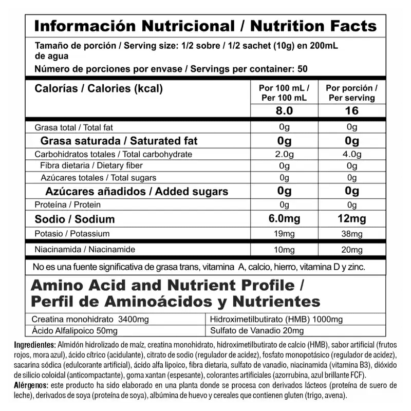CREA STACK SACHET 500 G - NUTRAMERICAN PHARMA