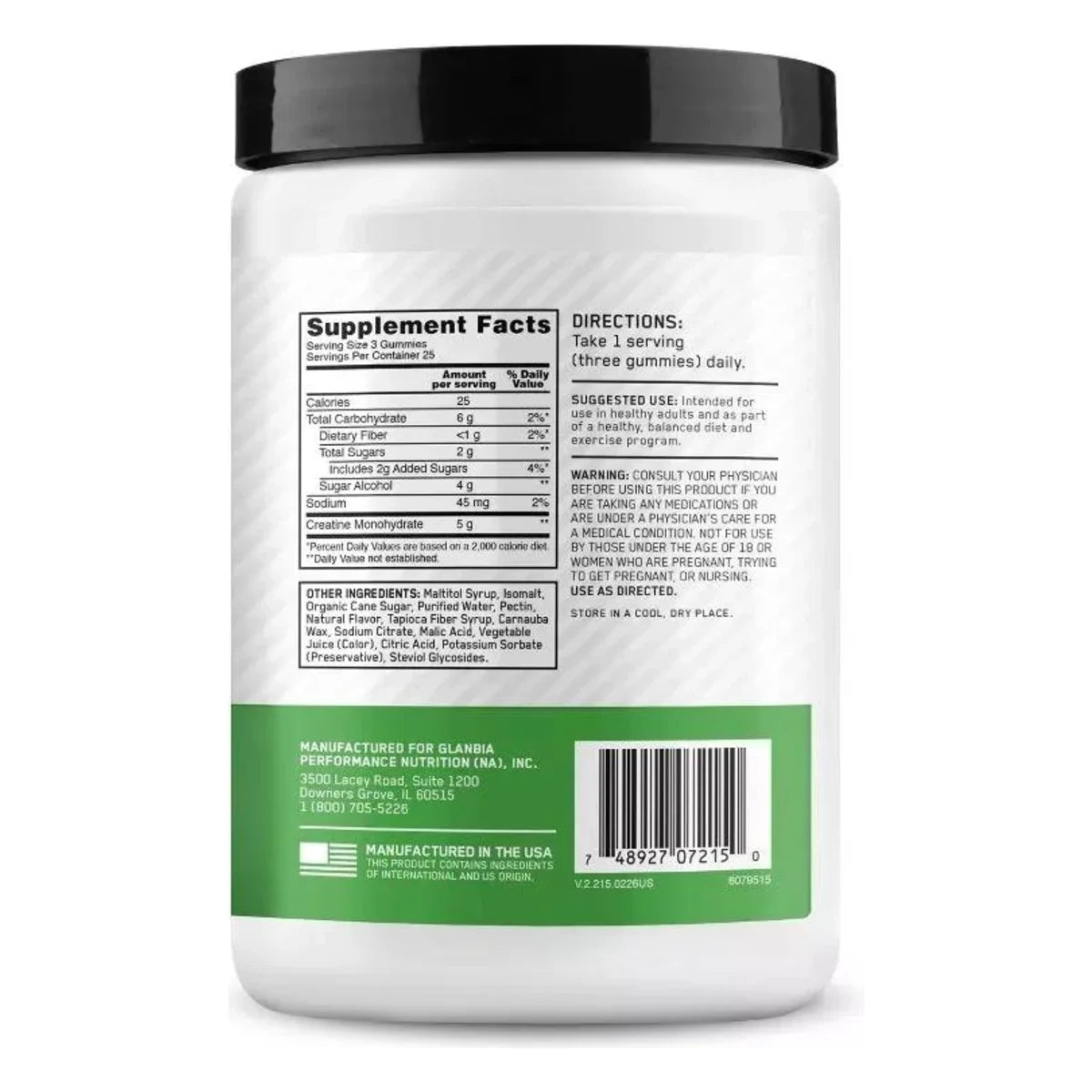 Creatina Monohidrato 75 gomitas Optimum Nutrition Blue Rasberry
