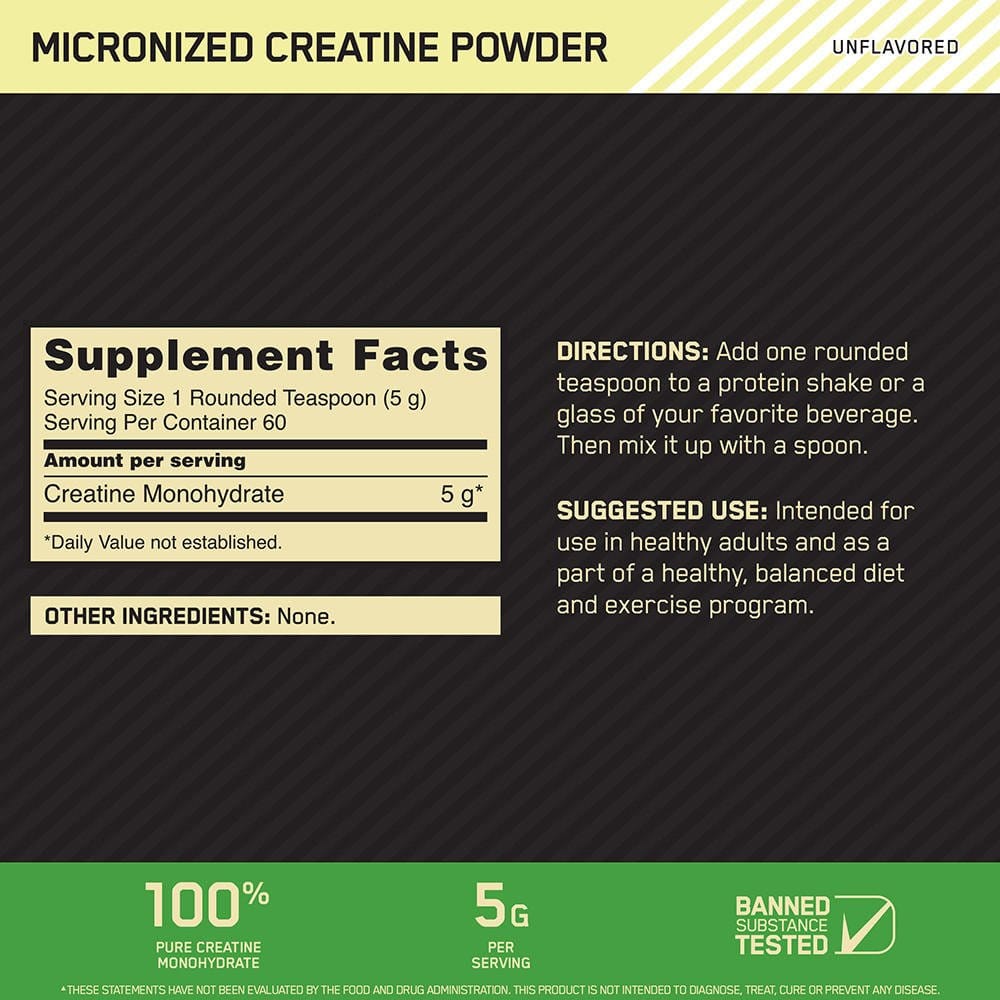CREATINA ON MICRONIZADA 60 SERVCIOS - OPTIMUM NUTRITION