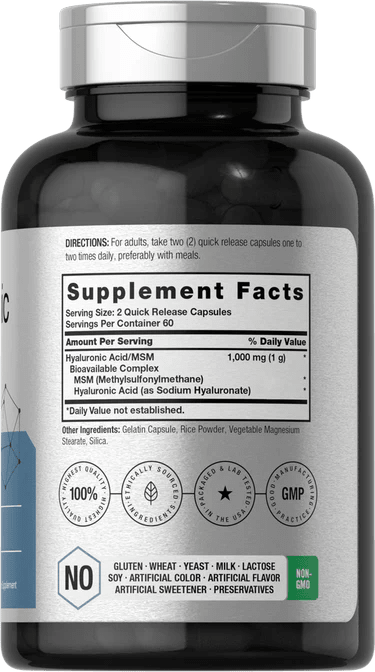 HYALURONIC ACID 1000 MG 120 CÁPSULAS - HORBAACH