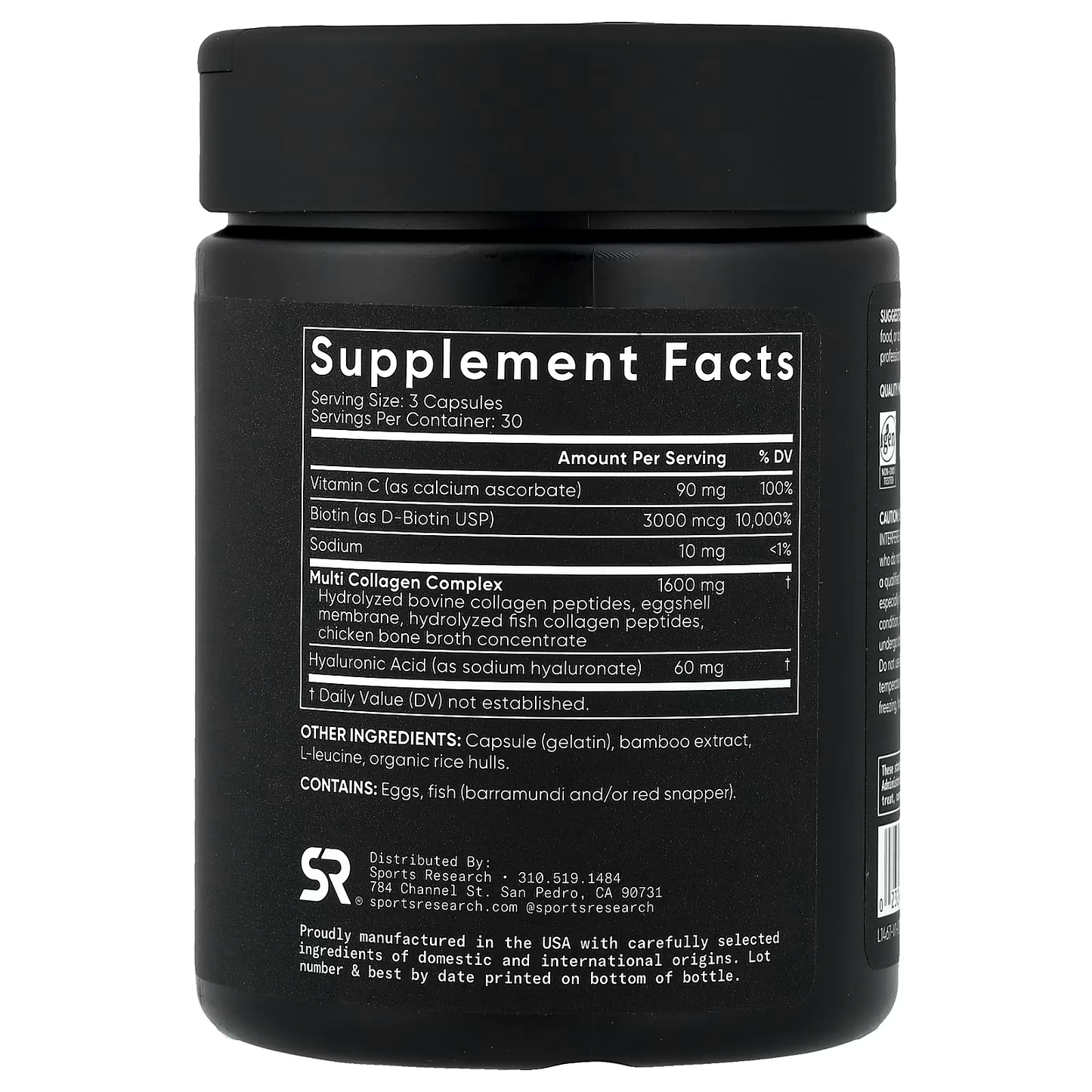 Multi Collagen + Biotin 3000 mcg 180 Capsulas - Sports Research