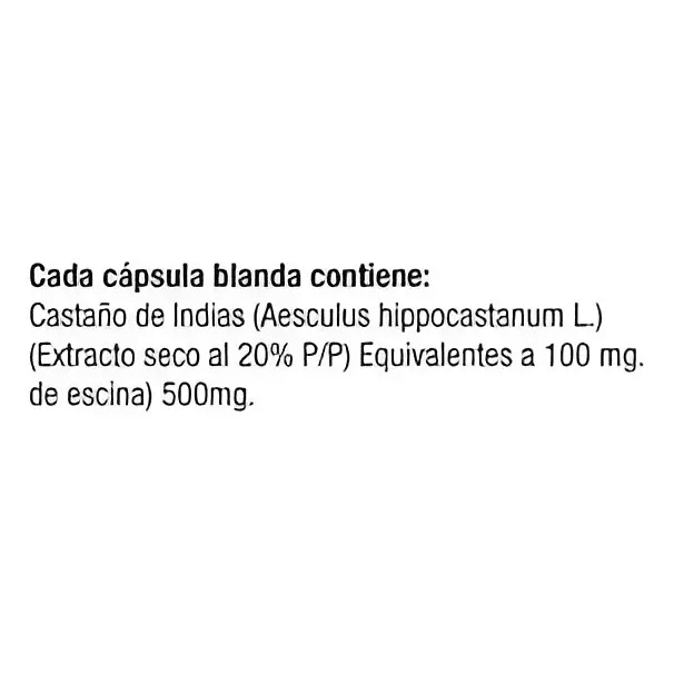 CASTAÑO DE INDIAS 500 MG 100 CAPSULAS - NATURAL SYSTEMS