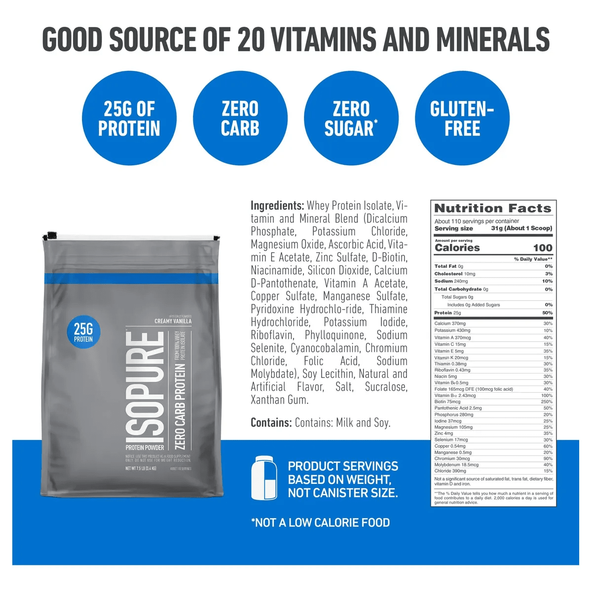 ISO Pure Zero 7 Libras Vainilla - ISOPURE