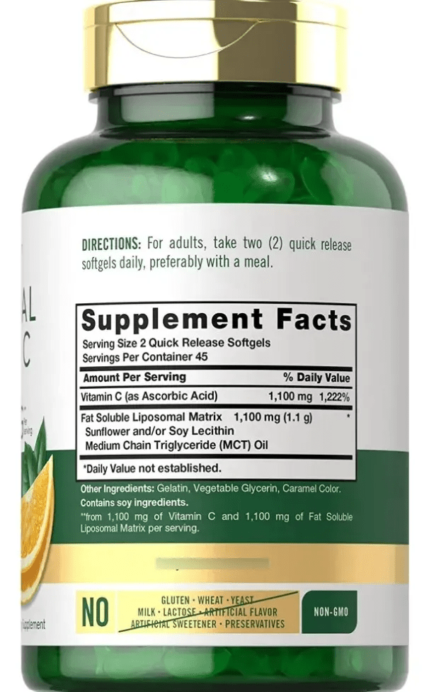 VITAMINA C LIPOSOMAL COMPLEX 2200 MG 90 SOFTGELS - CARLYLE