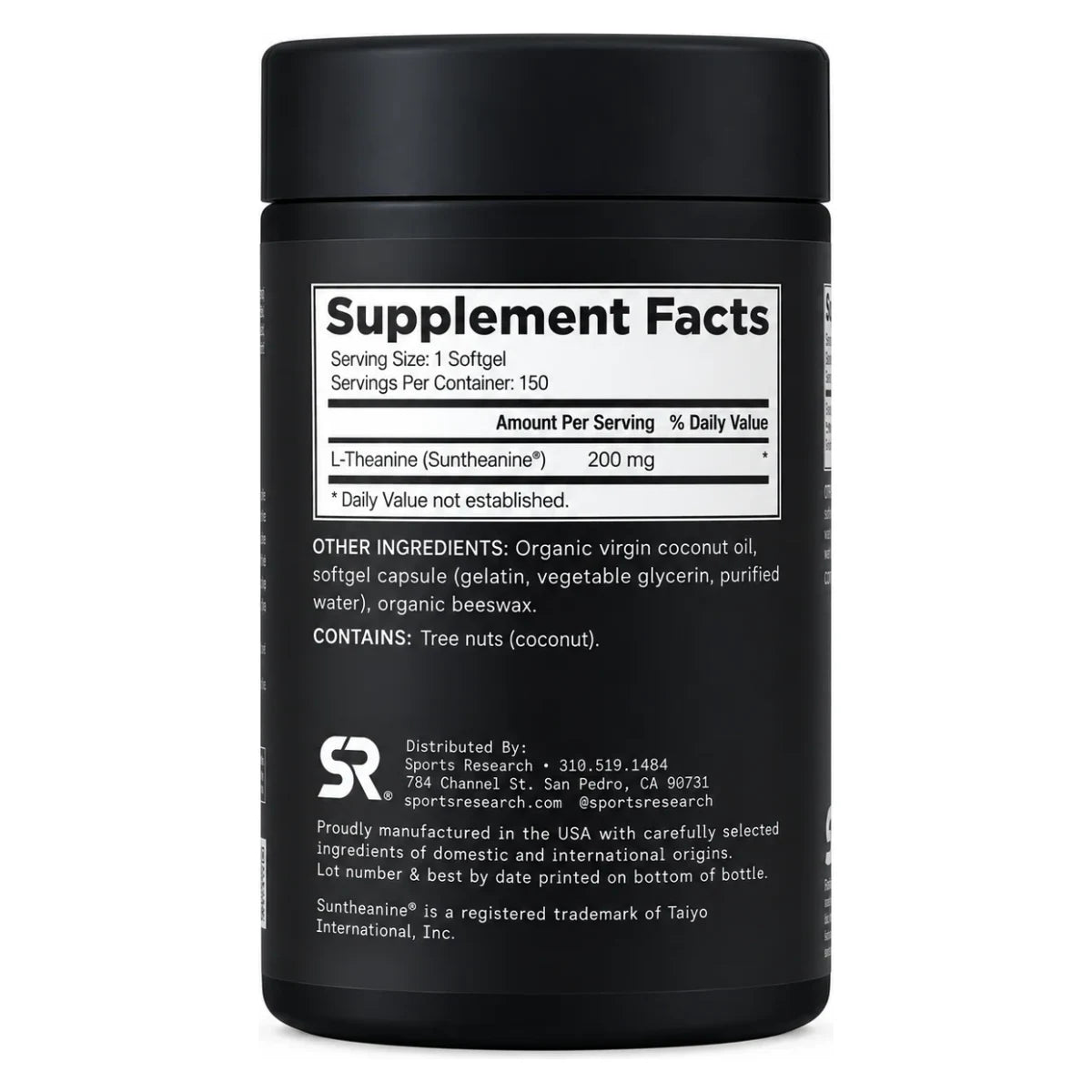 L-theanine 200 mg 150 caps Sports Research