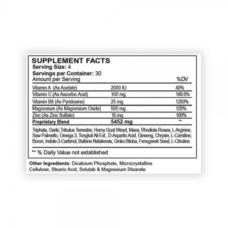 Monster Test 120 tabletas Precursor Testosterona