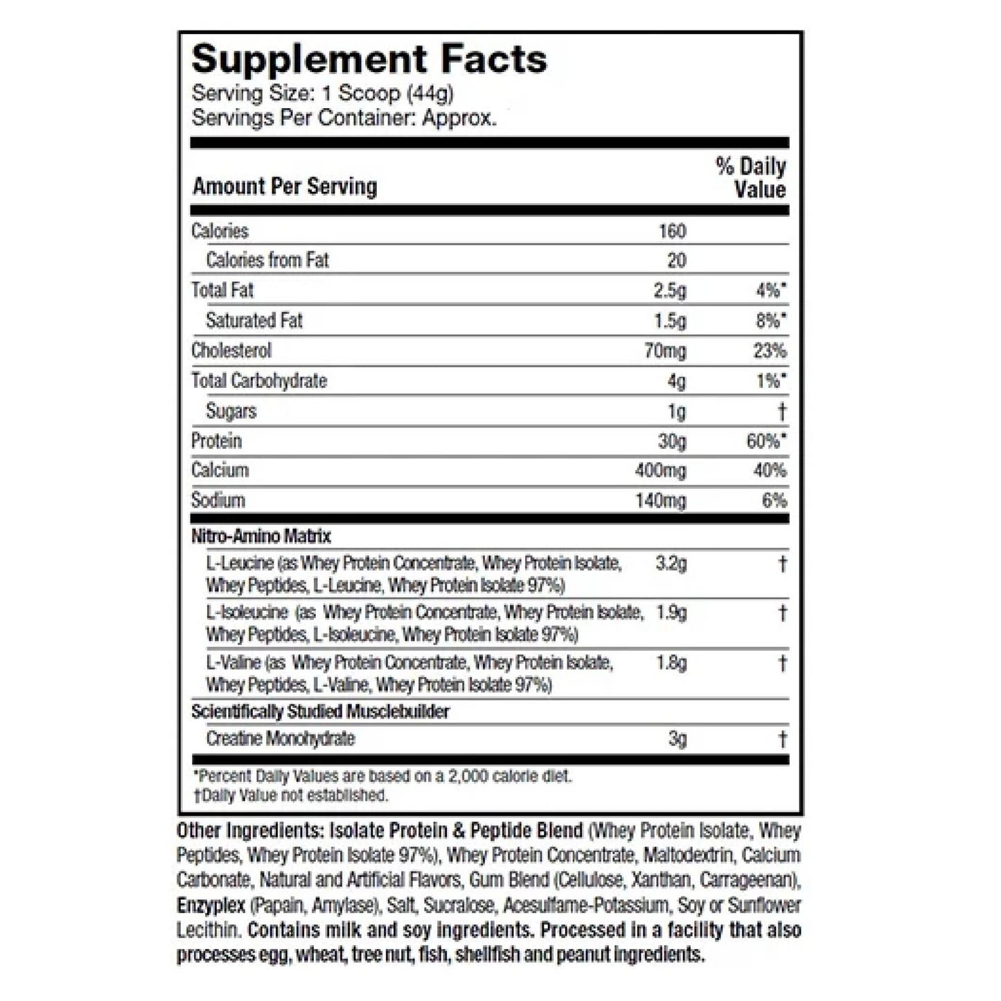 Nitrotech Whey Protein 2 LB Vainilla