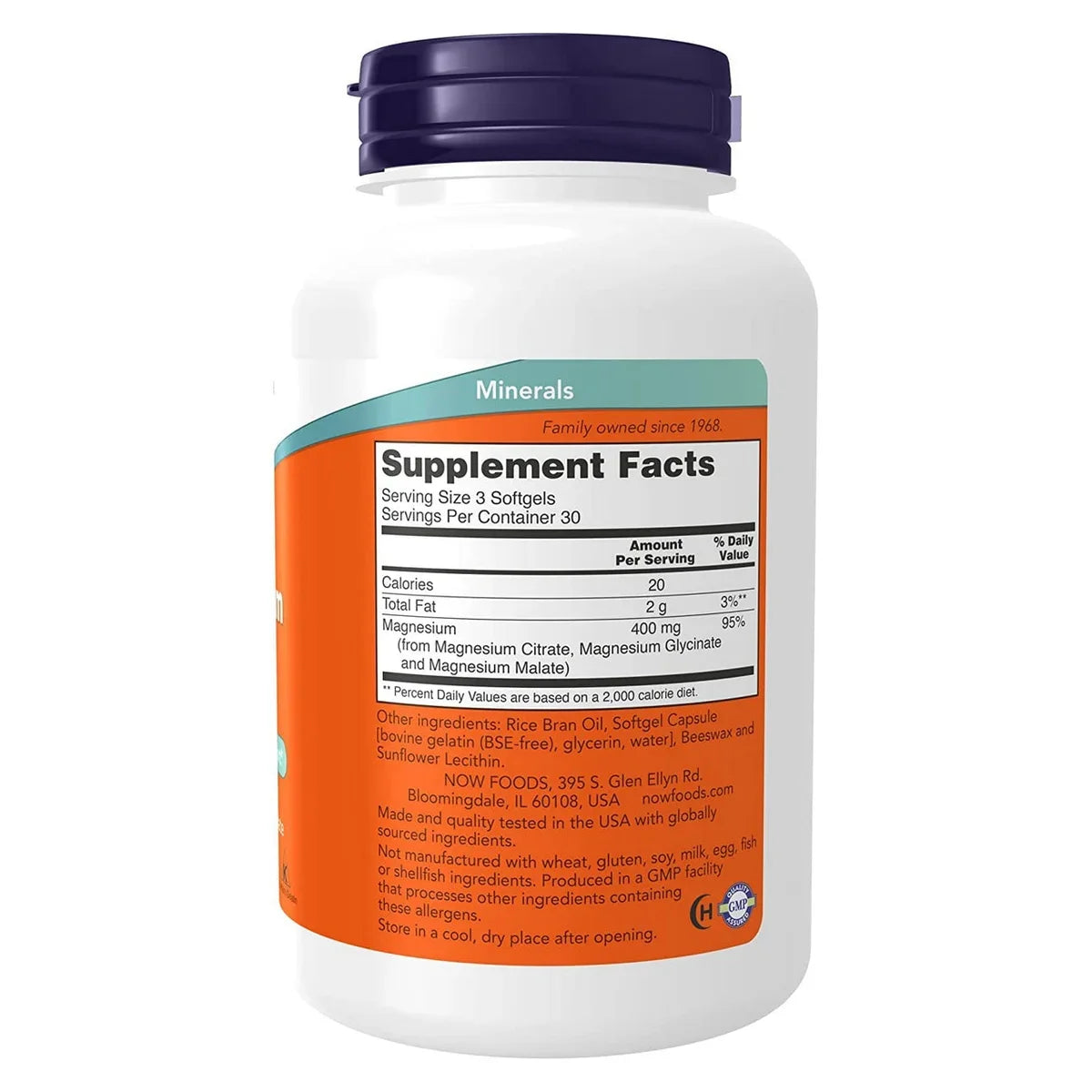 MAGNESIO CITRATO W/GLYCINATE & MALATE NOW 90SG