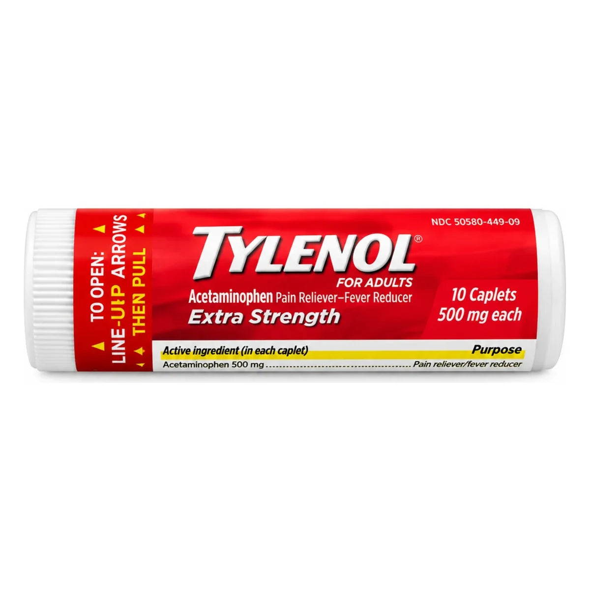 Tylenol Extra Strength 500 mg x 10 tabletas