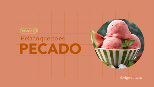 RECETA HELADO FIT FRUTAS CONGELADAS YOGUR GRIEGO