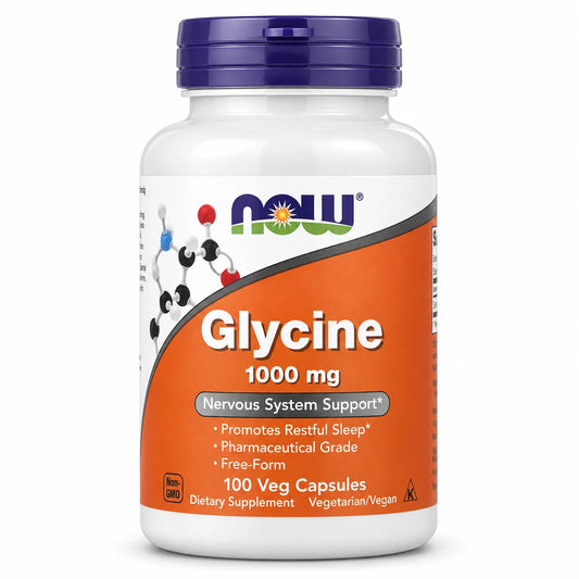 GLYCINE 1000 MG 100 VCAPS - NOW FOODS