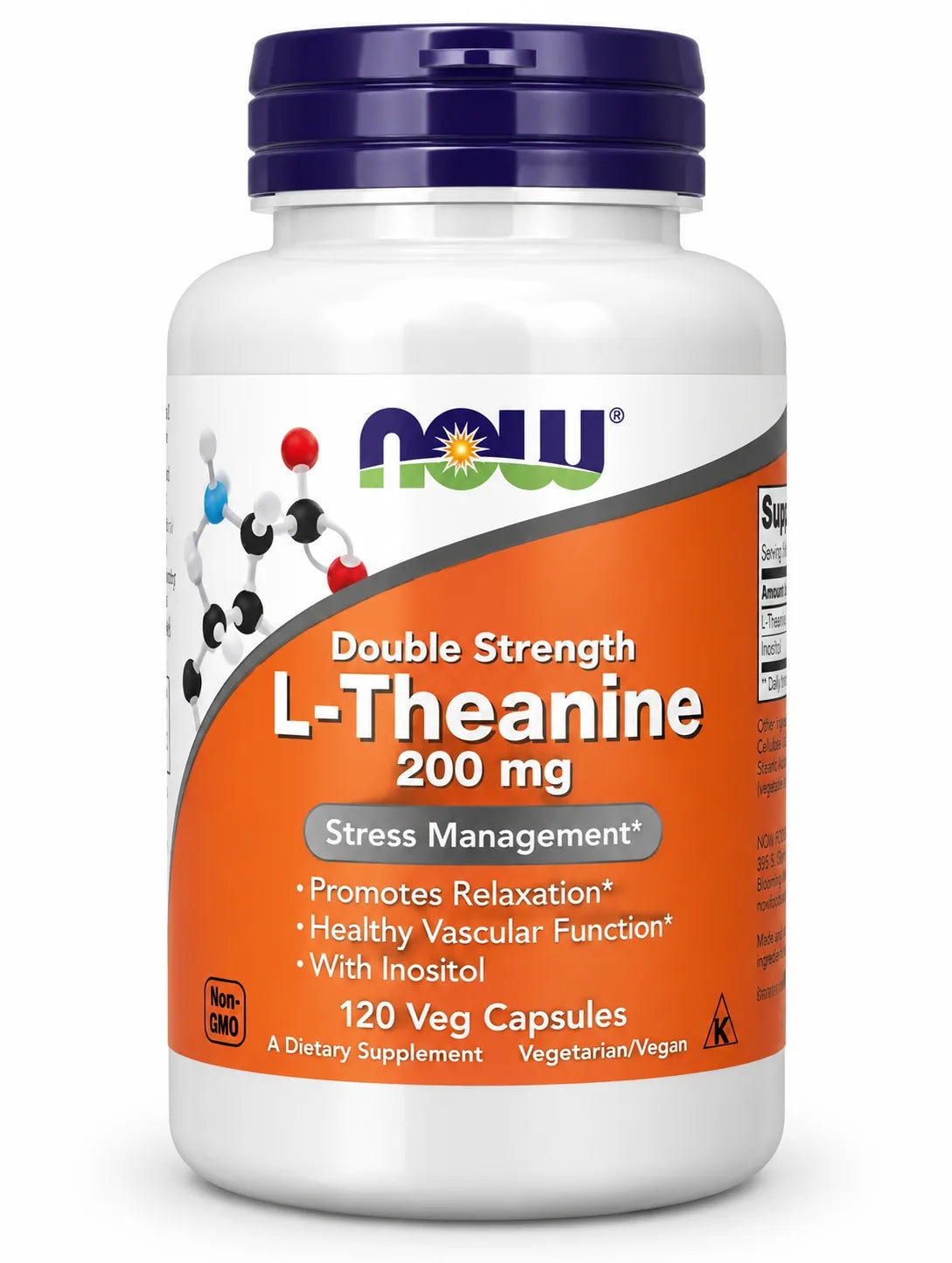 L-THEANINE TEANINA 200 MG - NOW FOODS
