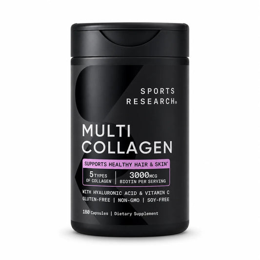MULTI COLLAGEN + 3000 MCG BIOTIN 180 CAPSULES SPORTS RESEARCH