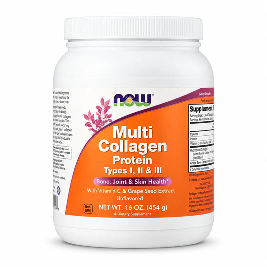 MULTI COLLAGEN PROTEIN UNFLAVORED 16 OZ 454 G - NOW Foods