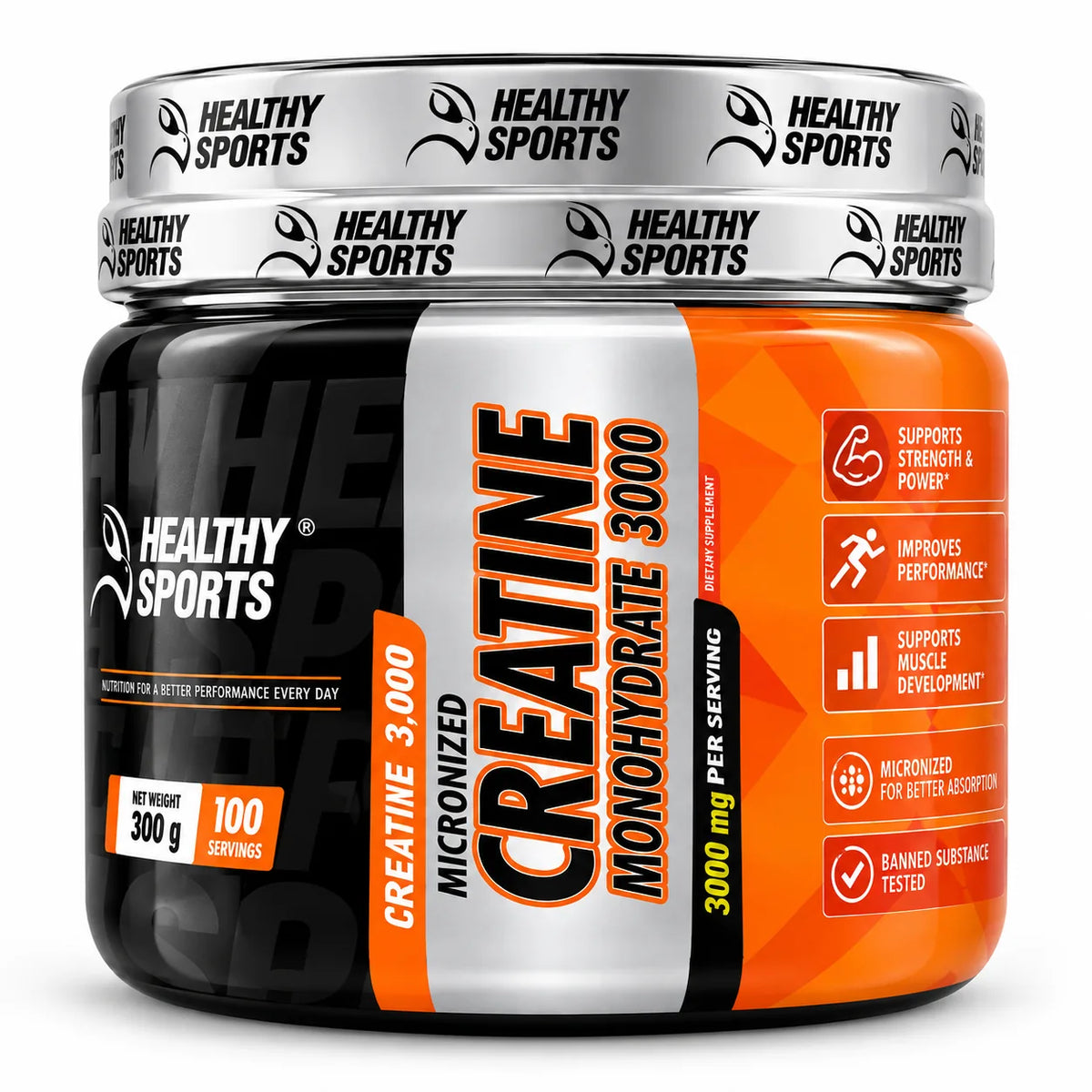 CREATINA MICRONIZADA MONOHIDRATADA - HEALTHY SPORTS