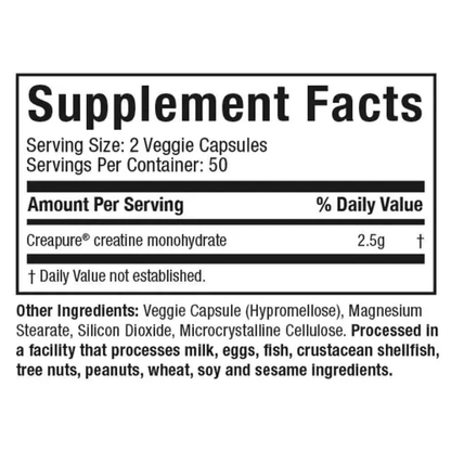 100% Creatina en cápsulas