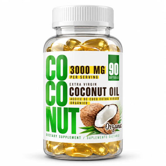 COCONUT OIL 3000 MG 90 SOFTGELS - HEALTHY AMERICA