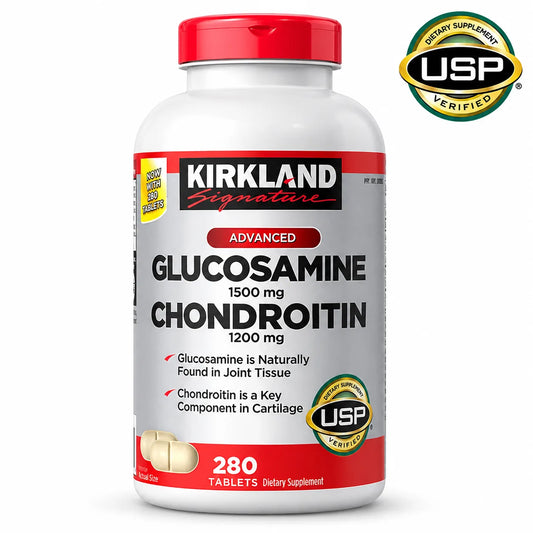KIRKLAND SIGNATURE GLUCOSAMINE 1500 MG + CHONDROITIN 1200 MG 280 TABLETS