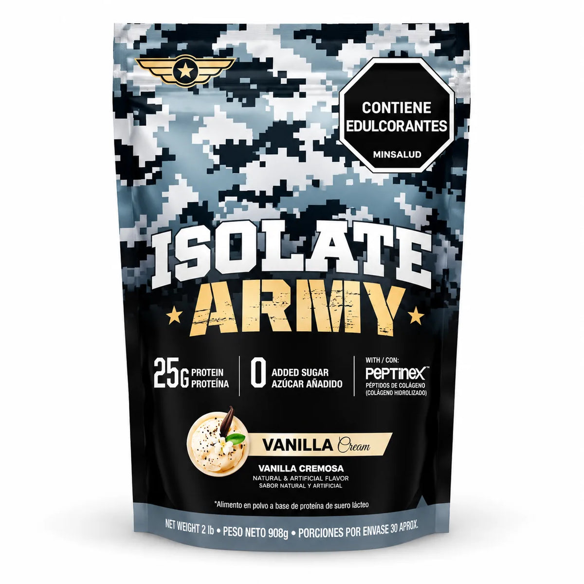 ISOLATE ARMY VAINILLA CREMOSA 2 LBS VITANAS