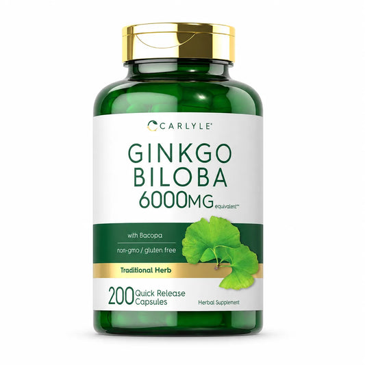 GINKGO BILOBA 6000 MG 200 CAPSULES CARLYLE