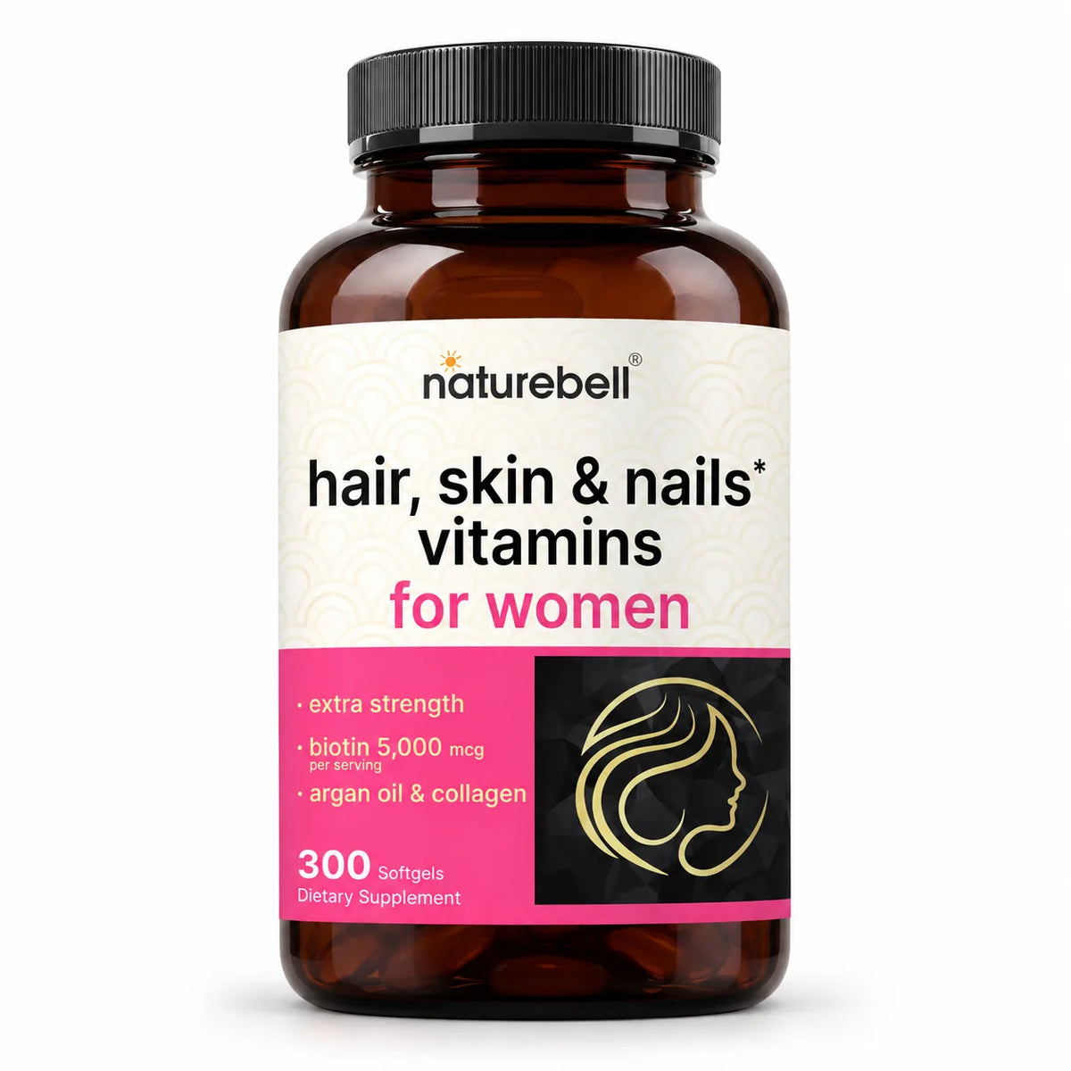 HAIR SKIN & NAILS 300 SOFTGELS NATUREBELL
