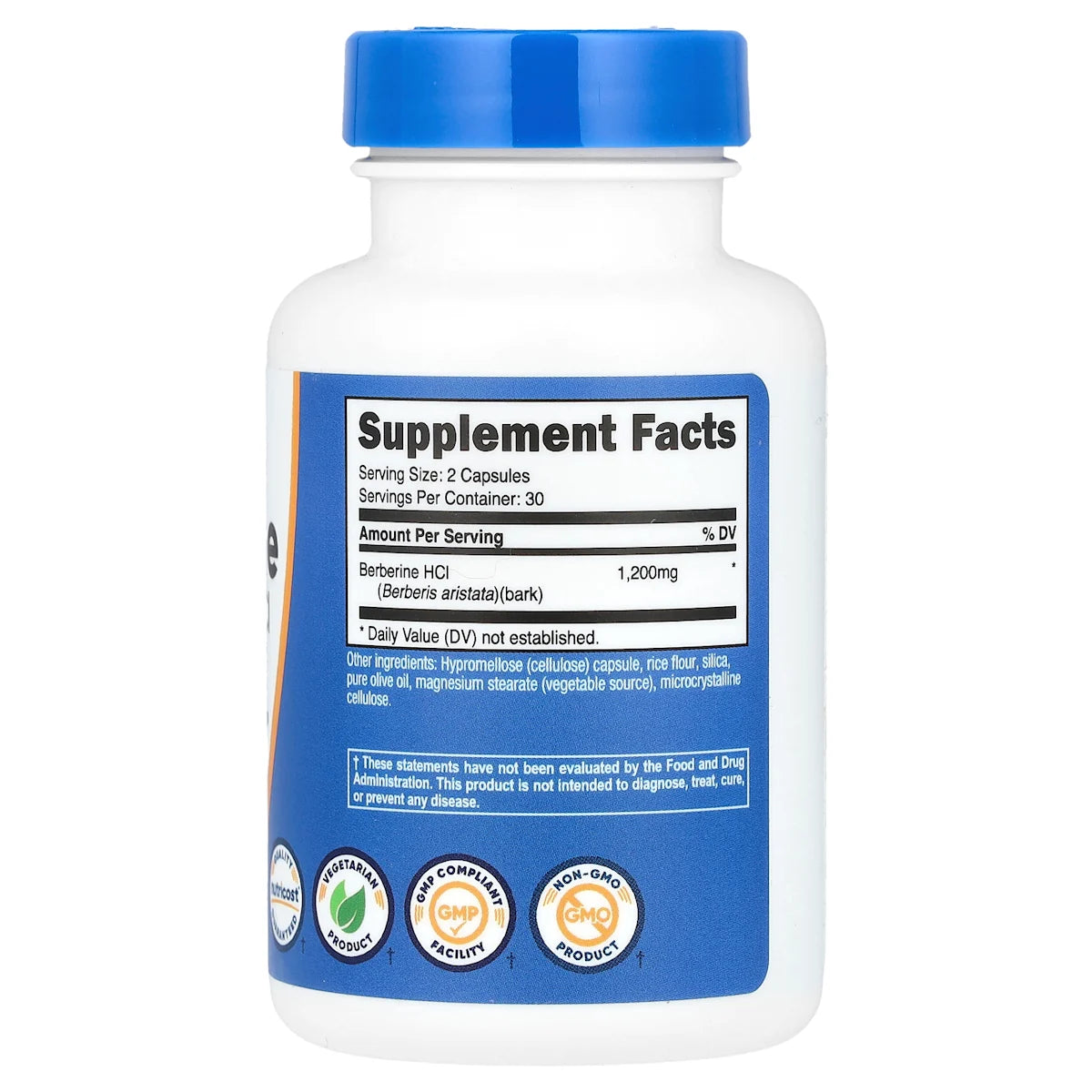 BERBERINE 1200 MG 60 CAPSULES NUTRICOST