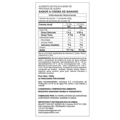 PROTIZYME BANANA 4 LB 52 SERVICIOS - METABOLIC NUTRITION